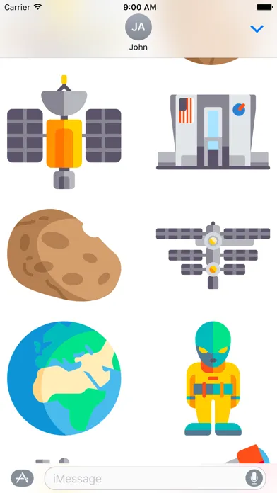 Ảnh chụp màn hình của Space Stickers Limited Edition for Messages