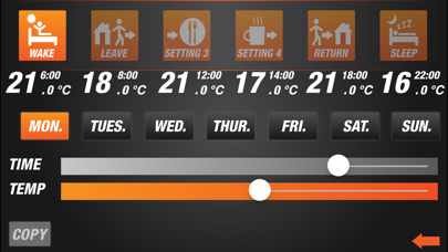 ATMOS Thermostat Screenshots