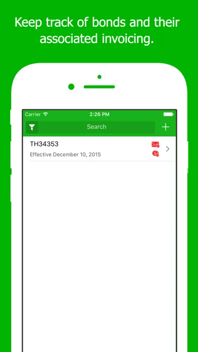 Screenshot di Surety Bond Tracker