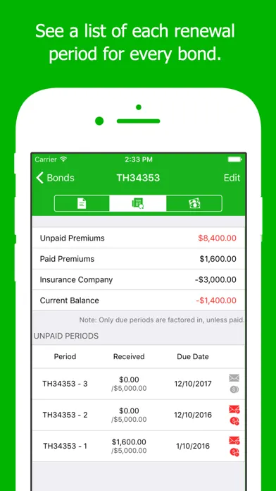 Screenshot di Surety Bond Tracker