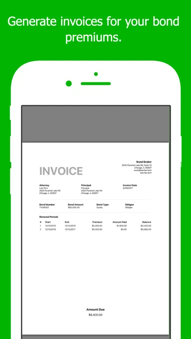 Screenshot di Surety Bond Tracker