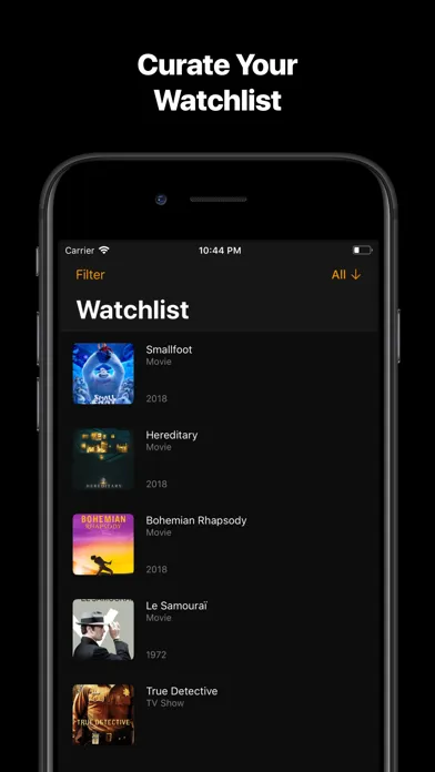 Tangkapan layar Queued: Movie and TV Watchlist