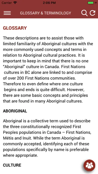 Tangkapan skrin Aboriginal Cultural Practices
