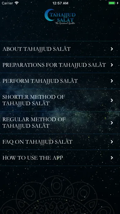 Capturas de tela do Tahajjud Salat