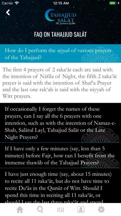 Capturas de tela do Tahajjud Salat