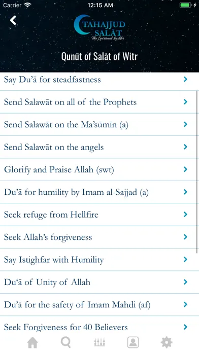 Capturas de tela do Tahajjud Salat