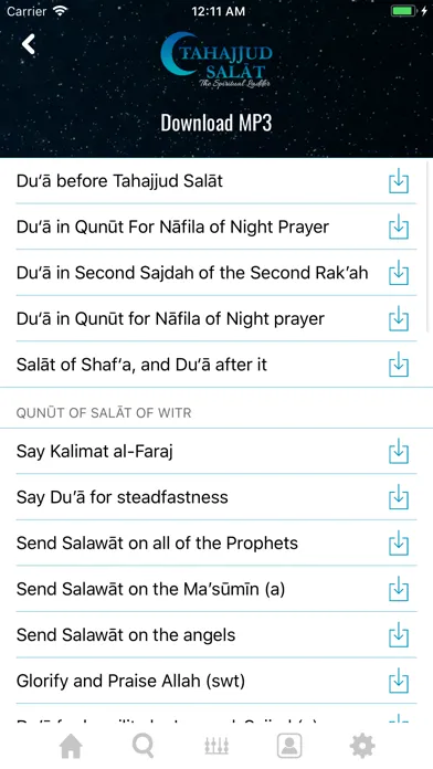 Capturas de tela do Tahajjud Salat