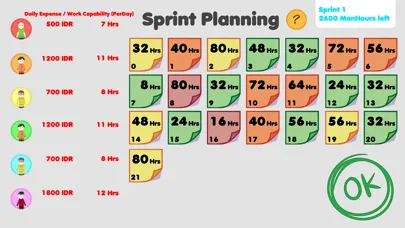 Scrum Simulation Screenshots