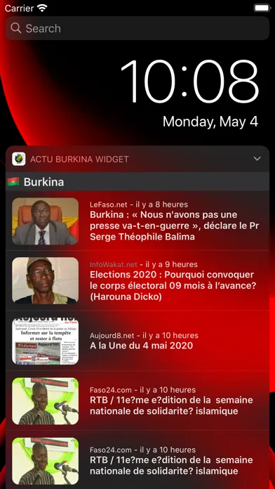 Capturas de tela do Burkina: Actu du Faso, Afrique