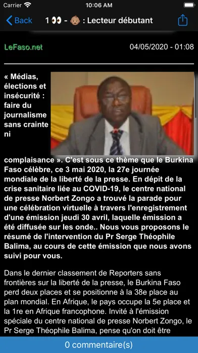 Capturas de tela do Burkina: Actu du Faso, Afrique