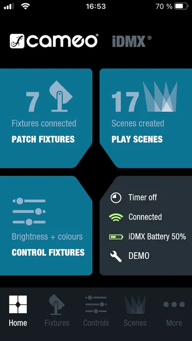 Скриншоты Cameo iDMX Version 2