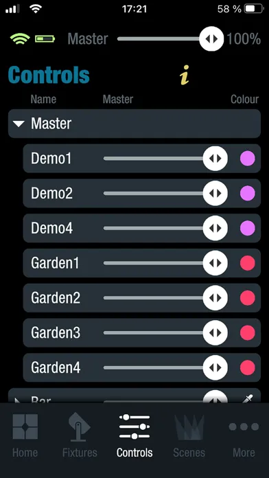 Скриншоты Cameo iDMX Version 2