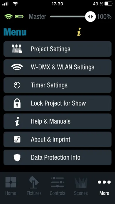Скриншоты Cameo iDMX Version 2