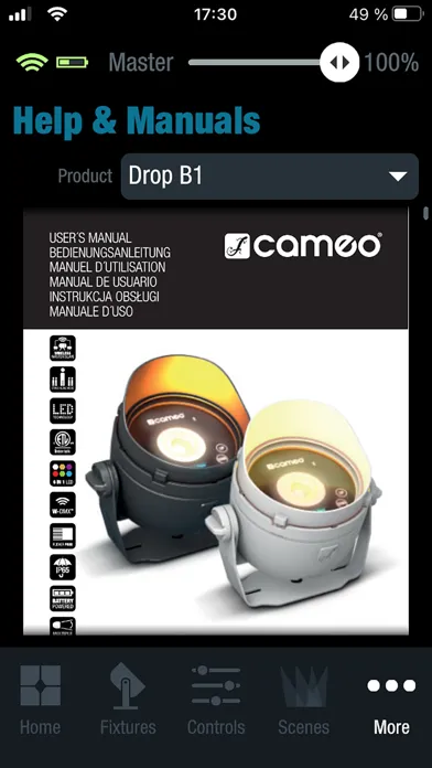 Скриншоты Cameo iDMX Version 2