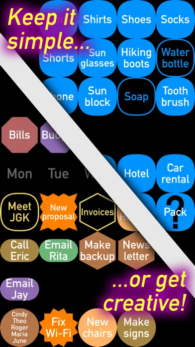 Скриншоты Mind Magnets Info Organizer—Visual Grid Checklists
