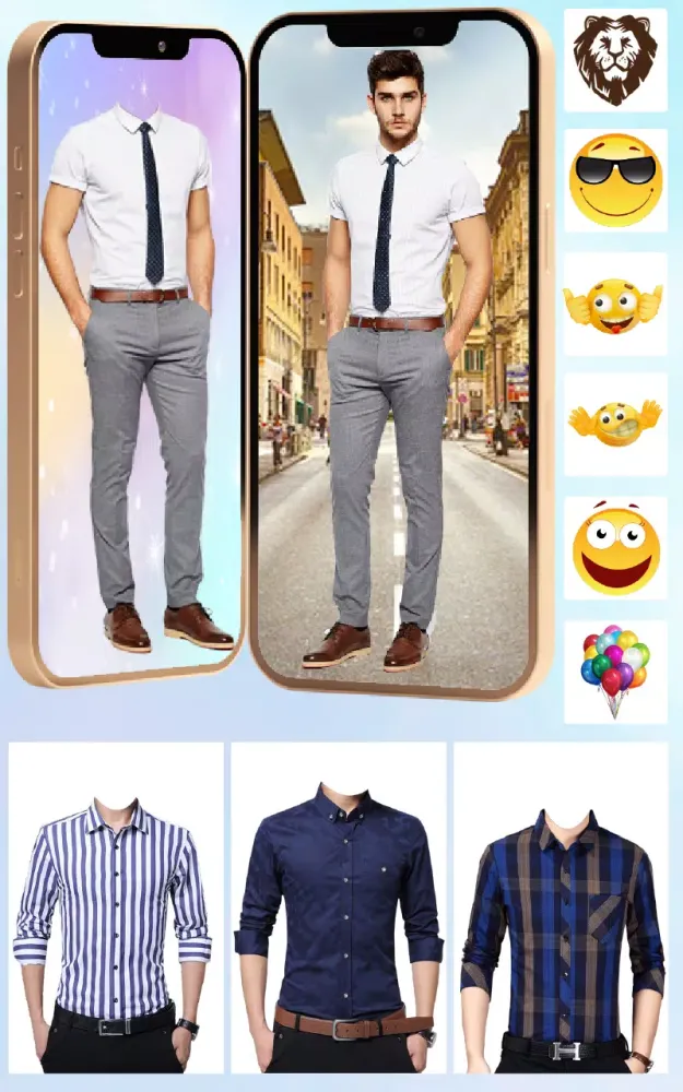 Men Formal Shirt -Photo Editor Screenshots