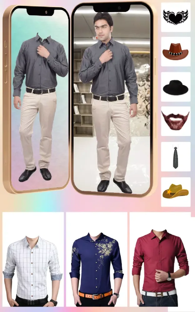 Men Formal Shirt -Photo Editor Screenshots