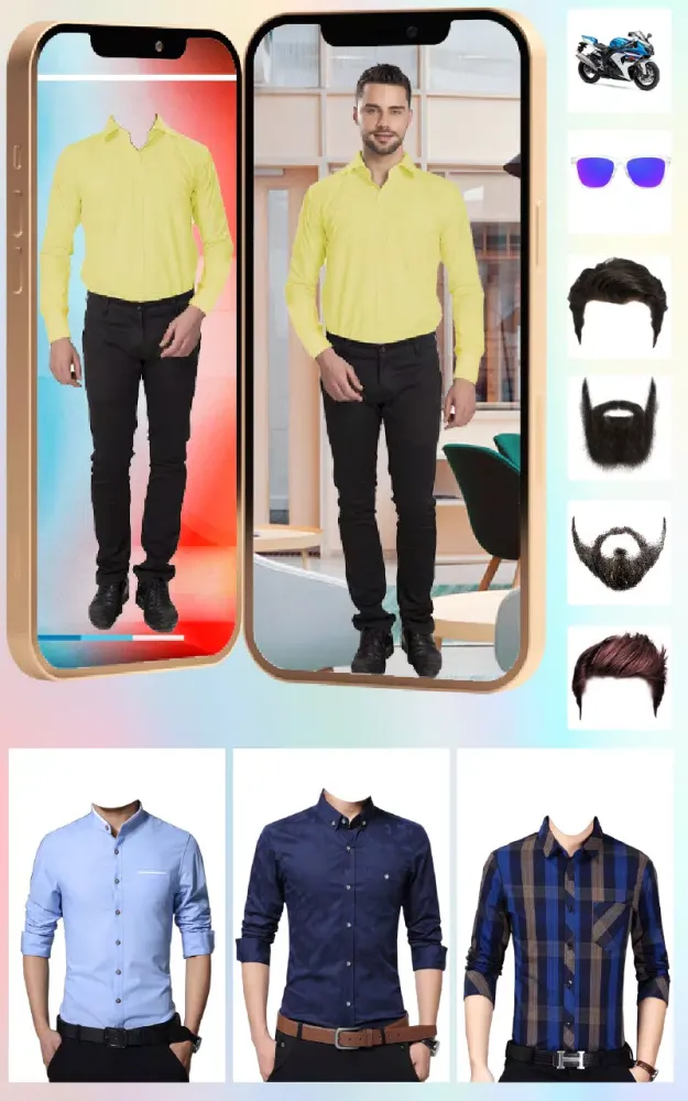 Men Formal Shirt -Photo Editor Screenshots