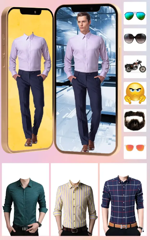 Men Formal Shirt -Photo Editor Screenshots