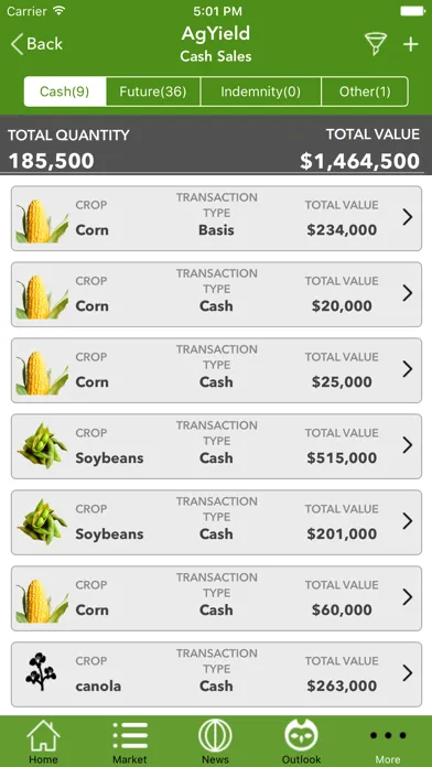 Tangkapan skrin AgYield Mobile Application