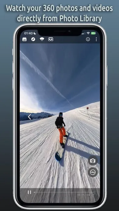 Captures d'écran de Simple 360 VR Media Player App