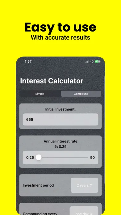 Interest Calculator $ سکرین شاٹس