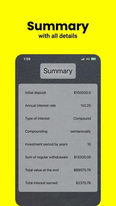 Interest Calculator $ سکرین شاٹس