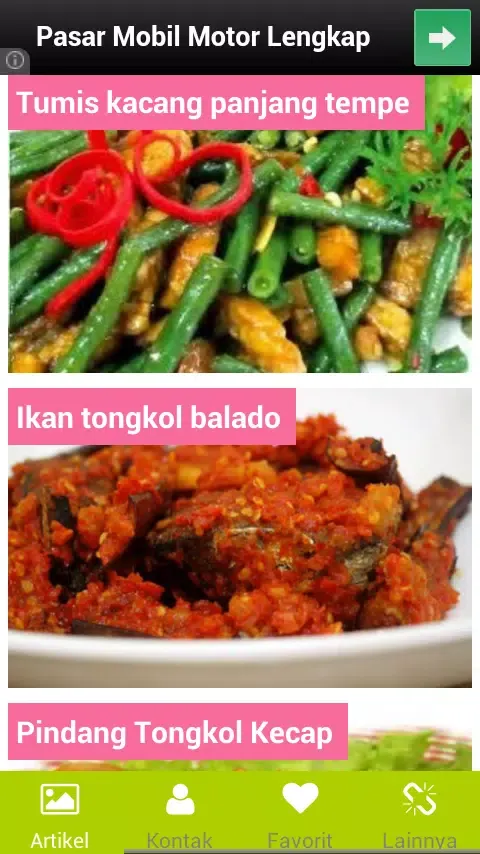 Ảnh chụp màn hình của 99 Resep Masakan Sederhana