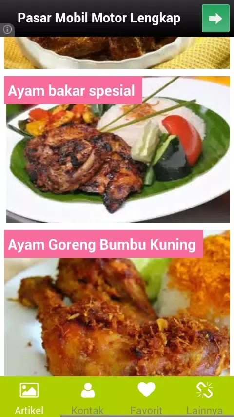 Ảnh chụp màn hình của 99 Resep Masakan Sederhana