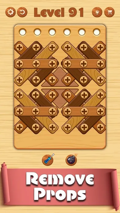 Zrzuty ekranu Wood Screw Pin Puzzle Game