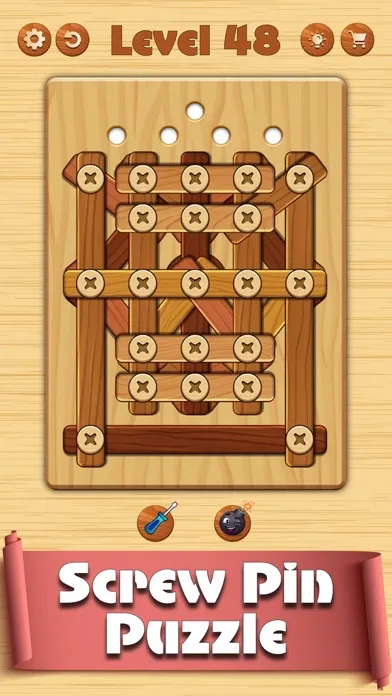 Zrzuty ekranu Wood Screw Pin Puzzle Game