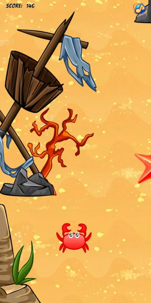 Capturas de tela do Crab Adventure
