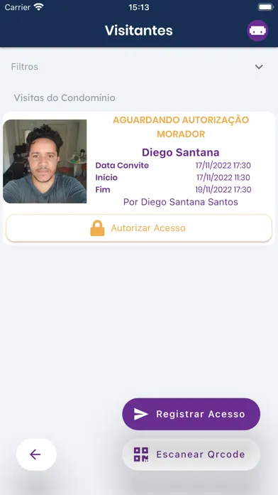 Capturas de tela do Livo Adm