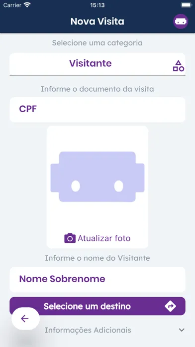 Capturas de tela do Livo Adm