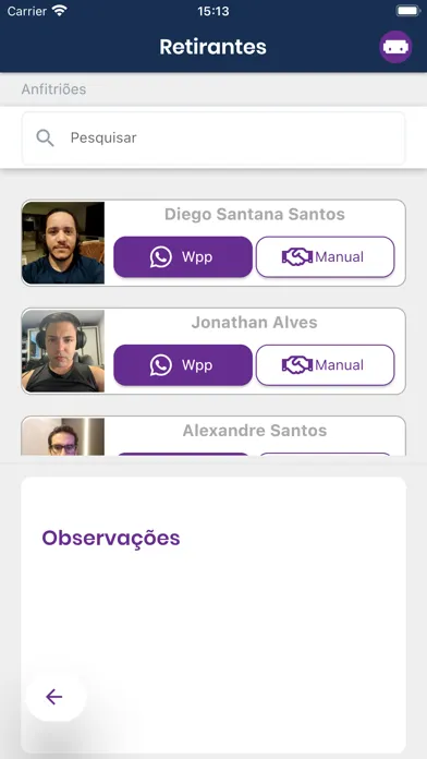 Capturas de tela do Livo Adm