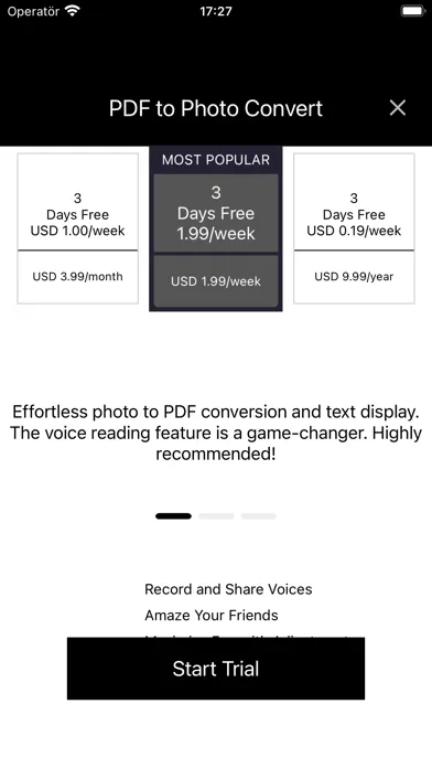 Zrzuty ekranu PDF to Photo Convert