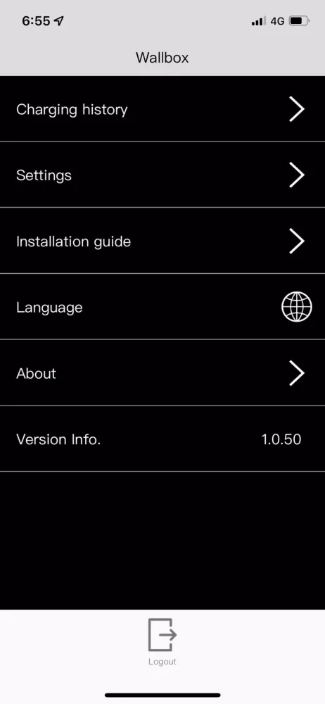 Скриншоты Wallbox Service App