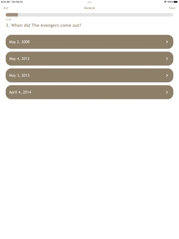 Simple Quiz iPad 应用截图