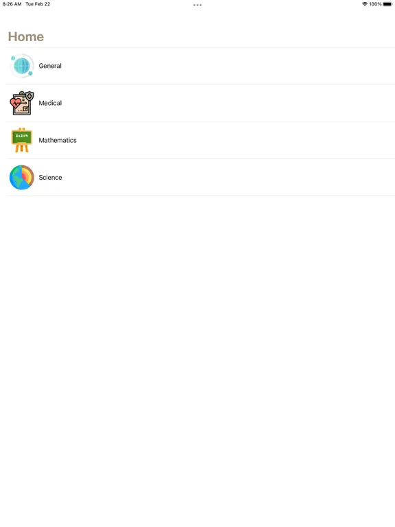 Simple Quiz iPad 应用截图