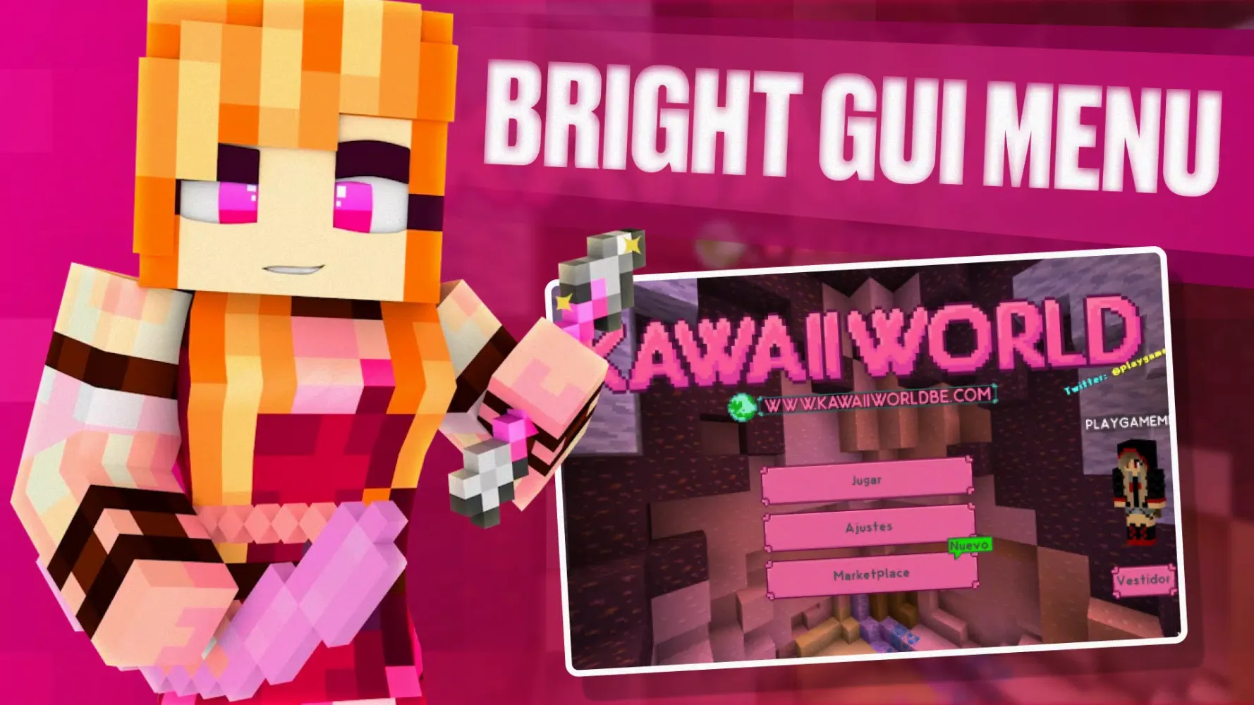 Pink Minecraft: Kawaii Mod स्क्रीनशॉट