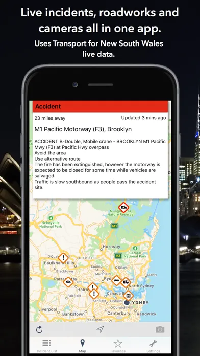 Ảnh chụp màn hình của NSW Roads Traffic & Cameras