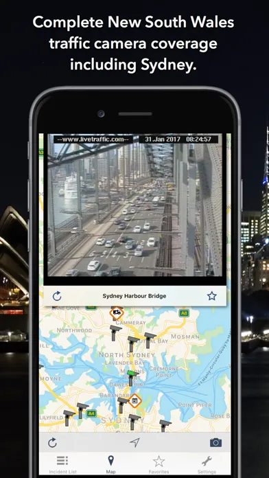 Ảnh chụp màn hình của NSW Roads Traffic & Cameras