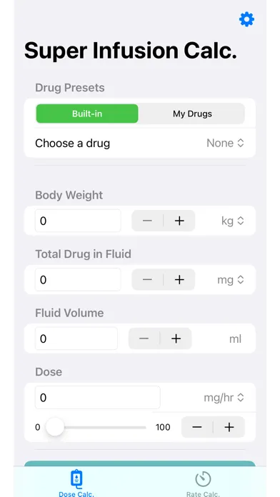 Screenshot di Super Infusion Calculator