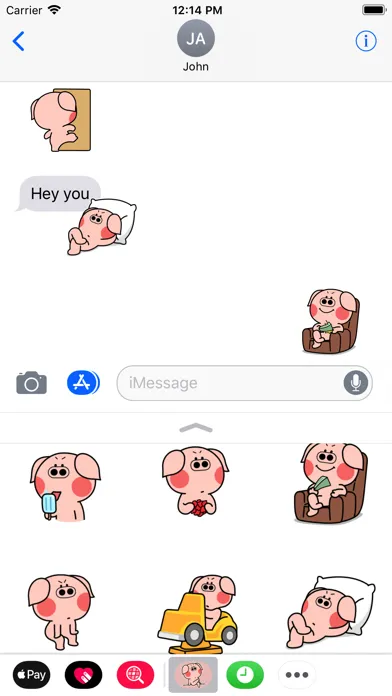 Pigs Animated Stickers スクリーンショット