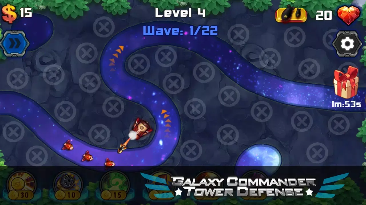 Ảnh chụp màn hình của Galaxy Commander Tower defense