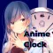 Anime Clock. Kawaii girl gif