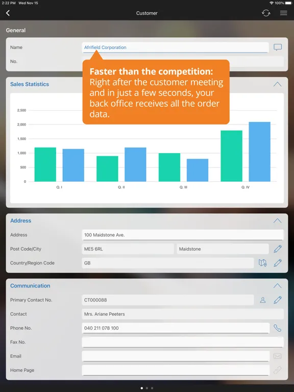 Anveo Mobile f.Dynamics BC/NAV iPad  Ekran Görüntüleri