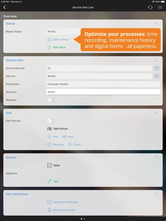 Anveo Mobile f.Dynamics BC/NAV iPad  Ekran Görüntüleri