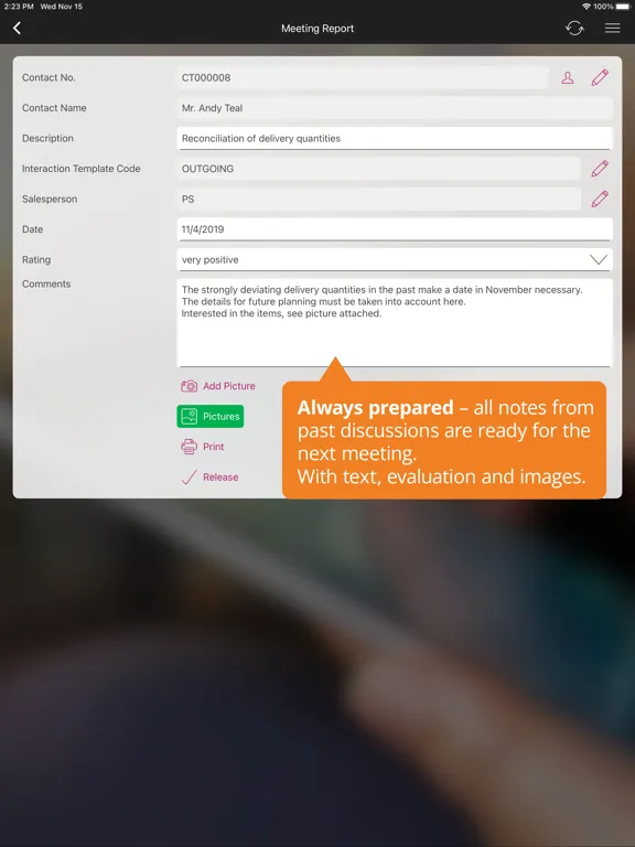 Anveo Mobile f.Dynamics BC/NAV iPad  Ekran Görüntüleri