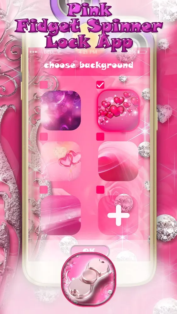 Screenshot di Pink Fidget Spinner Lock App